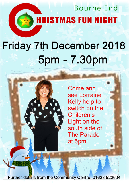 2018 Bourne End Christmas Fun Night poster
