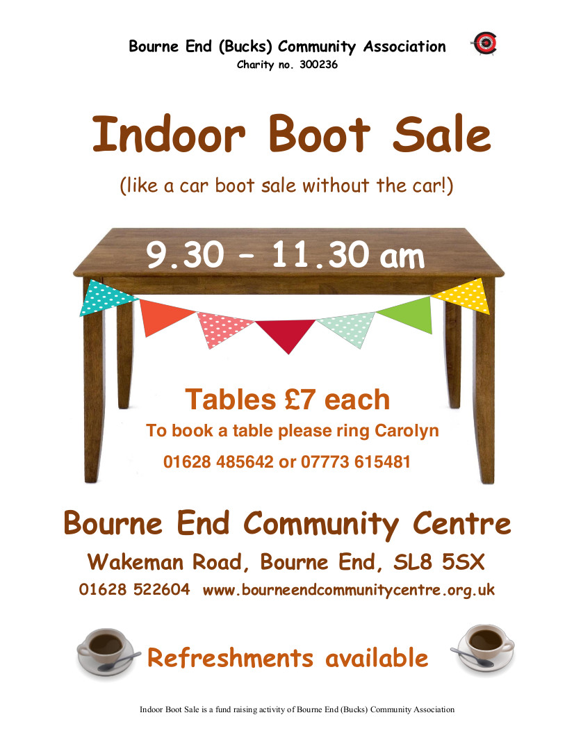 BEBCA Indoor Boot Sale General Poster