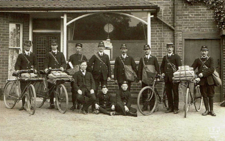 historic photo of postmen