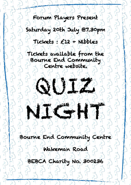 Forum Players Quiz Night Poster